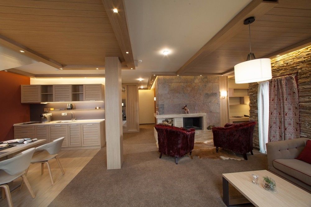 Amira Boutique Hotel 班斯科 外观 照片 A 3D rendering of a living room